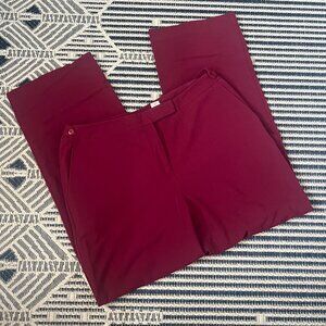 Emma James Plus Size 16 Women's Burgundy Red Stretch Boot Leg Dress Pants